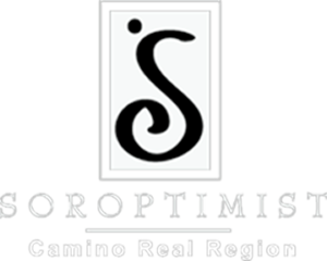 Soroptimist logo in black color ink on a transparent background