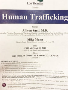 A certificate for human trafficking in los angeles.