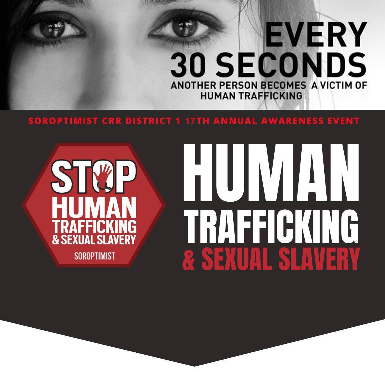 Stop human trafficking & sexual slavery flyer.